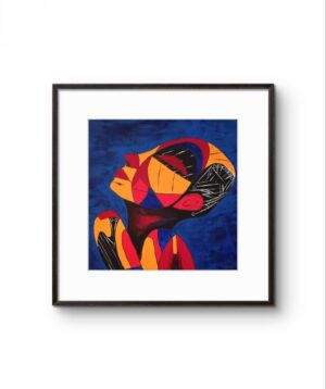 Reproduction encadrée sur papier d'art - "Scarifications"